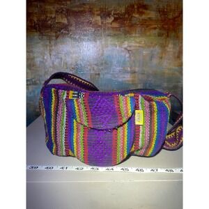Pinzon Woven Crossbody Bag Multi Color Striped Boho Ethnic Messenger‎ Purse